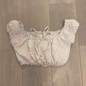 White crop top